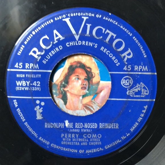 Perry Como I Saw Mommy Kissing Santa Claus Vinyl 45 Record '53 - Picture 2 of 4